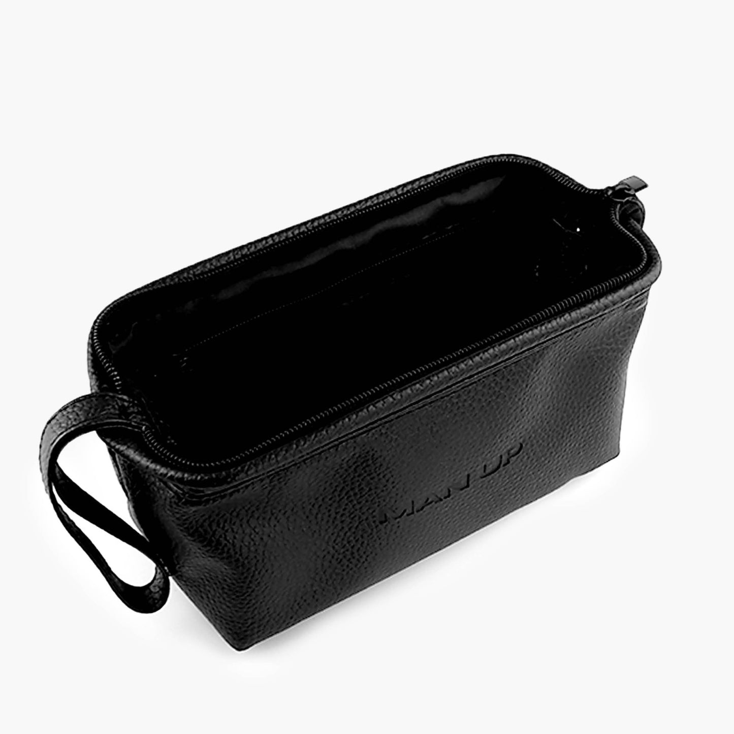 MAN UP LEATHER TOILETRIES BAG
